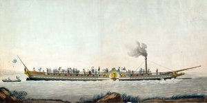 De Charles-Philippe, de eerste stoomboot gelanceerd op de Seine, 20 augustus 1816